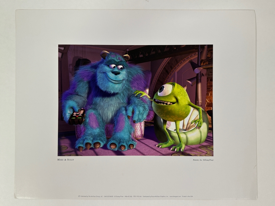 Disney / Pixar Monsters, Inc Print Mike & Sully 9 X 6.5 [Photo 2]