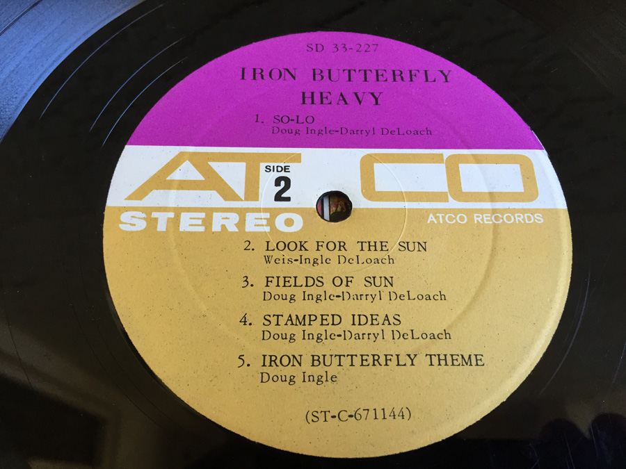 Iron Butterfly ‎ Heavy ATCO Records ‎ SD 33227