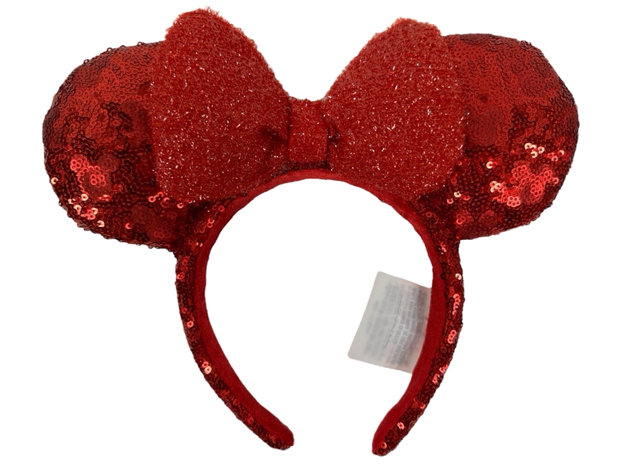 Disney Parks Minnie Mouse Red Sequined Ears Headband