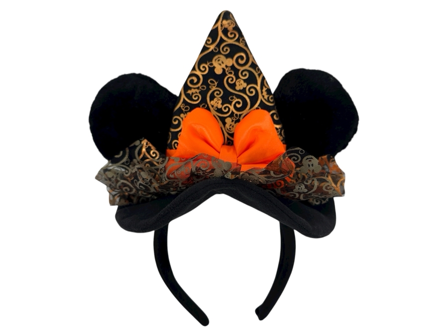 Disney Parks Minnie Mouse Halloween Witch Hat Ears Headband