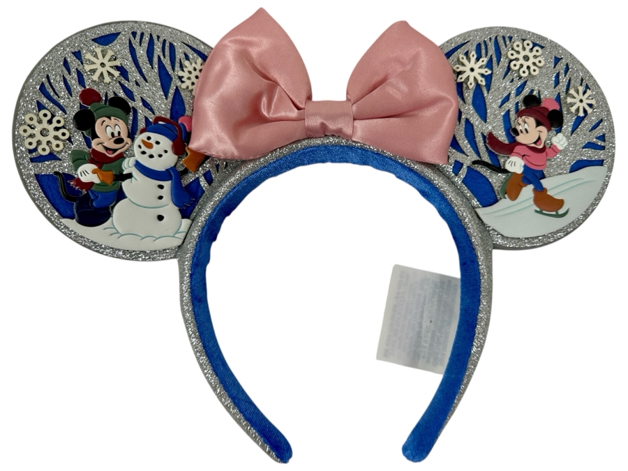 Disney Parks 2023 Mickey and Minnie Mouse Holiday Ears Headband