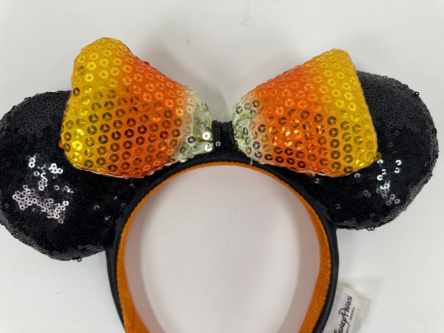 Disney Parks Minnie Mouse Halloween Candy Corn Sequined Ears Headband [Photo 2]