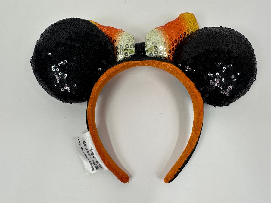 Disney Parks Minnie Mouse Halloween Candy Corn Sequined Ears Headband [Photo 4]