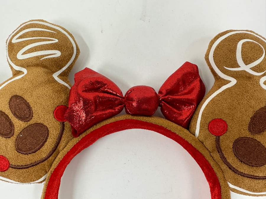 Disney Parks Mickey and Minnie Mouse Christmas Gingerbread Ears Headband [Photo 2]