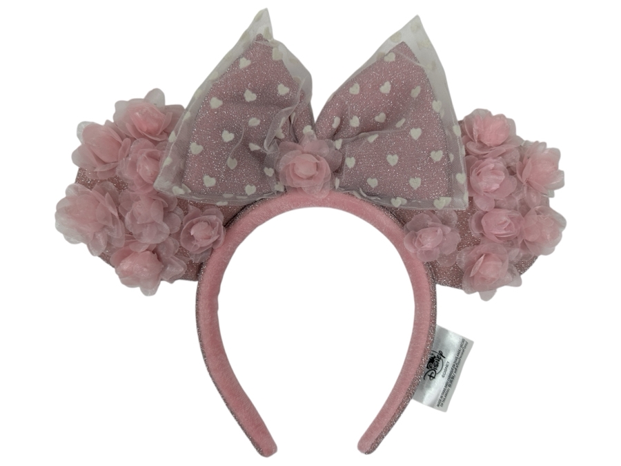 Disney Parks Minnie Mouse Hearts and Flowers Ears Headband