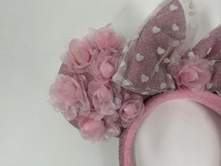Disney Parks Minnie Mouse Hearts and Flowers Ears Headband [Photo 3]