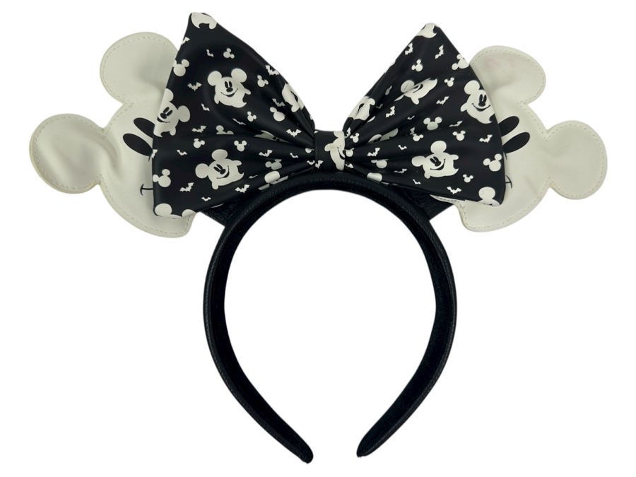Disney Parks Loungefly X Mickey Ghost Glow in the Dark Ears Headband