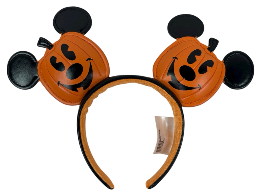 Disney Parks Mickey Mouse Halloween Pumpkin Ears Headband