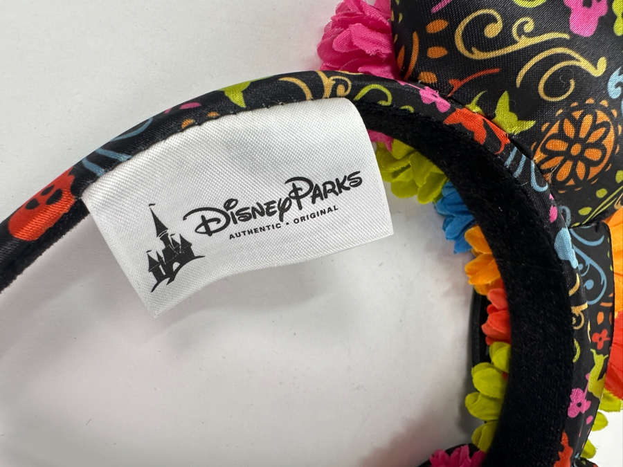Disney Parks Minnie Mouse Floral Black Coco Dia de Los Muertos Lace Ears Headband [Photo 5]