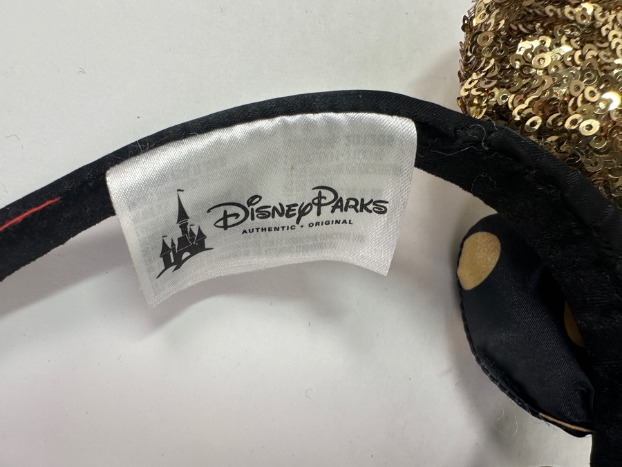 Disney Parks Minnie Mouse Black and Gold Sequin Ears Headband [Photo 4]