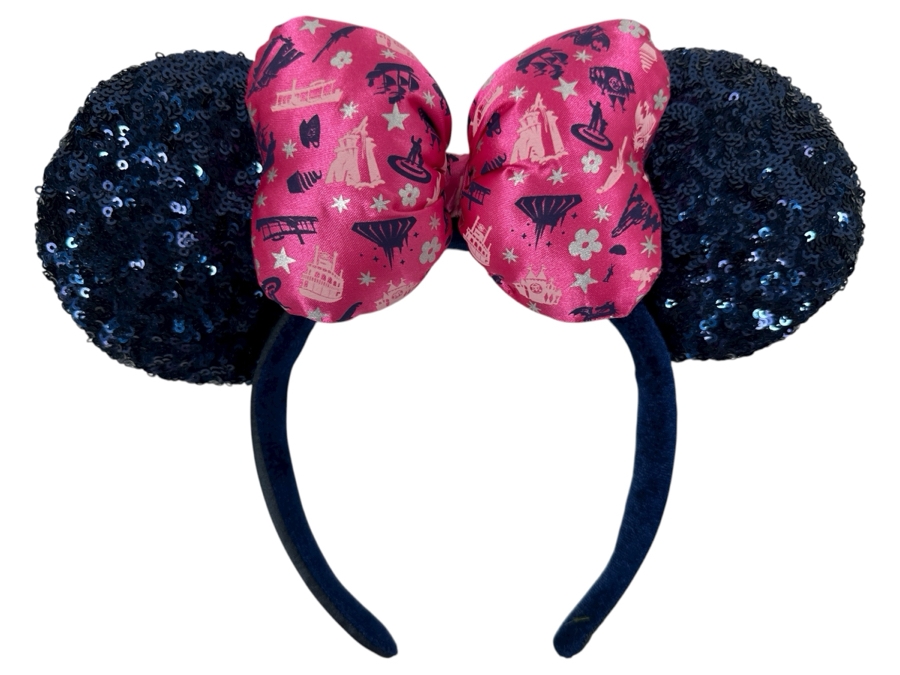 Disney Parks 2019 Minnie Mouse Classic Attractions Sequin Ears Headband