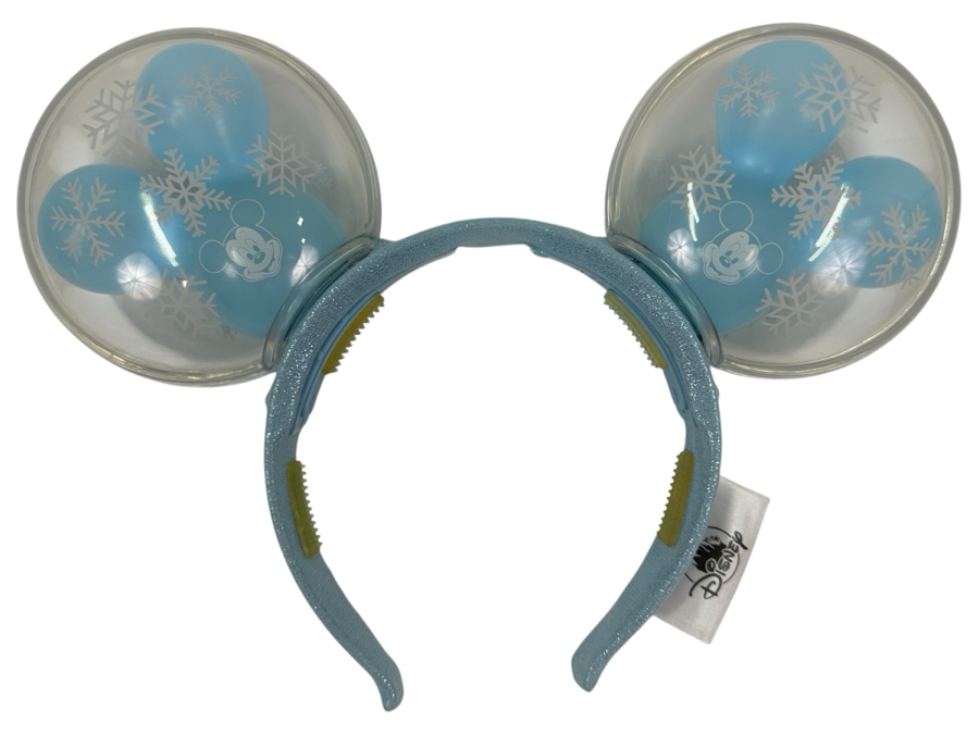 Disney Parks Mickey Mouse Snowflake Balloon Light-Up Ears Headband