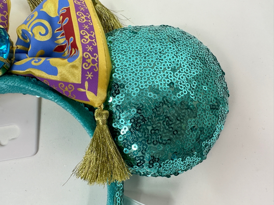 Disney Parks Minnie Mouse Aladdin Jasmine Magic Carpet Sequined Ears Headband [Photo 3]