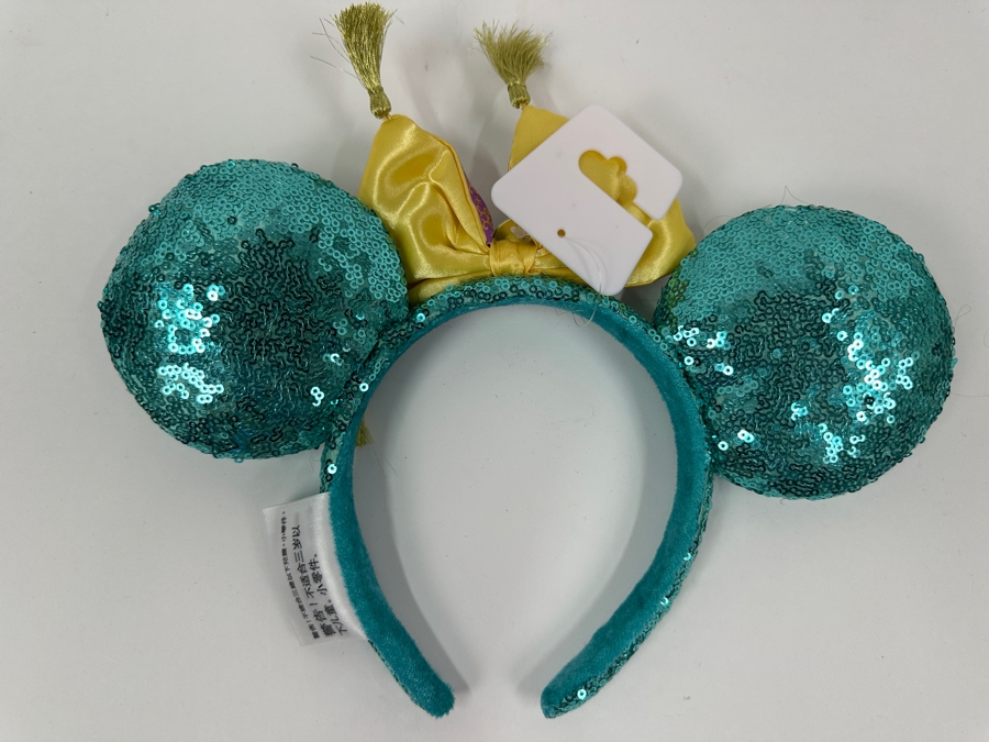 Disney Parks Minnie Mouse Aladdin Jasmine Magic Carpet Sequined Ears Headband [Photo 5]