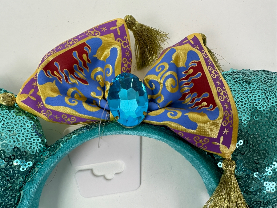 Disney Parks Minnie Mouse Aladdin Jasmine Magic Carpet Sequined Ears Headband [Photo 2]