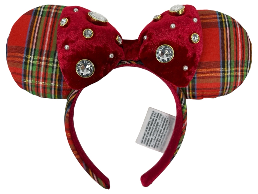 Disney Parks Minnie Mouse Plaid Ears Headband