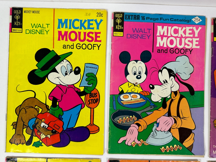 (6) Vintage Gold Key Walt Disney Mickey Mouse And Goofy Comic Books [Photo 2]