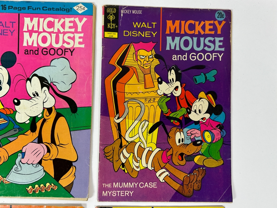 (6) Vintage Gold Key Walt Disney Mickey Mouse And Goofy Comic Books [Photo 3]