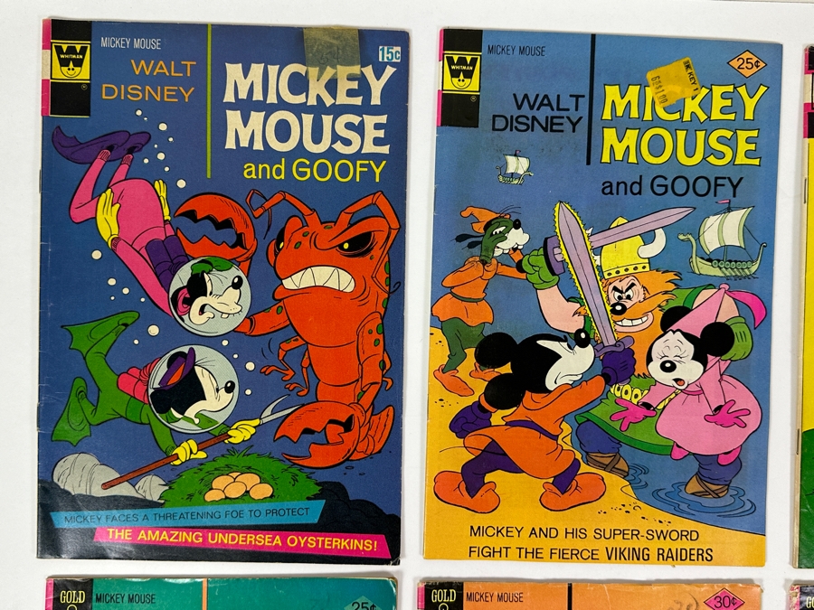 (6) Vintage Gold Key Walt Disney Mickey Mouse And Goofy Comic Books [Photo 2]