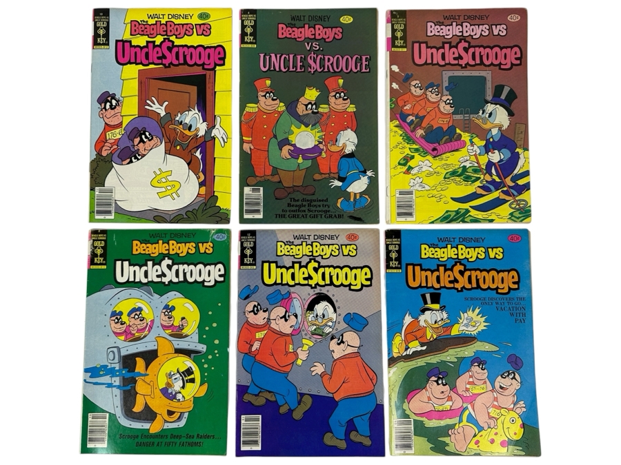 (6) Vintage Gold Key Walt Disney The Beagle Boys Vs. Uncle Scrooge