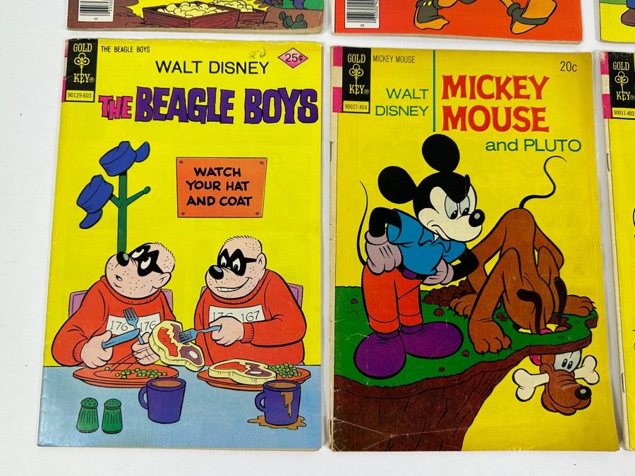 (6) Vintage Gold Key Walt Disney Comic Books: The Beagle Boys Vs. Uncle Scrooge, The Beagle Boys, Mickey Mouse And Pluto And Walt Disney's Comics And Stories [Photo 4]