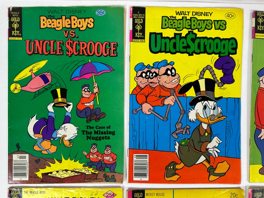 (6) Vintage Gold Key Walt Disney Comic Books: The Beagle Boys Vs. Uncle Scrooge, The Beagle Boys, Mickey Mouse And Pluto And Walt Disney's Comics And Stories [Photo 2]