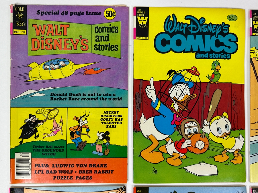 (6) Vintage Gold Key / Whitman Walt Disney's Comics And Stories Comic Books [Photo 2]