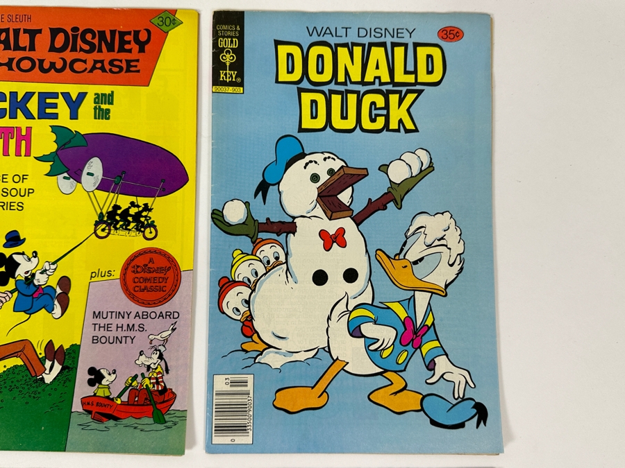 (6) Vintage Gold Key Comics Walt Disney Comic Books: Mickey Mouse And Pluto, Walt Disney Showcase, Donald Duck And Daisy And Donald Comic Books [Photo 3]
