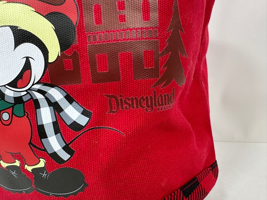 Disney Parks Disneyland Resorts Holiday Mickey Mouse & Minnie Mouse Red And White Large Canvas Tote Bag Limited Release New With Tags [Photo 3]