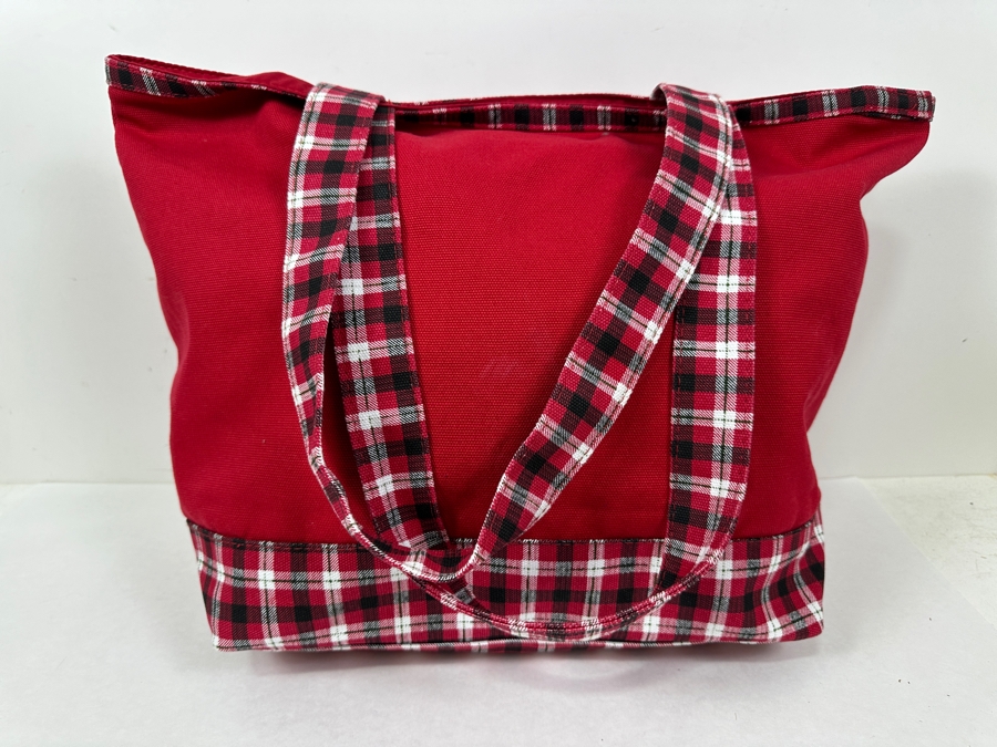 Disney Parks Disneyland Resorts Holiday Mickey Mouse Merry & Bright Red Large Canvas Tote Bag Limited Release [Photo 4]