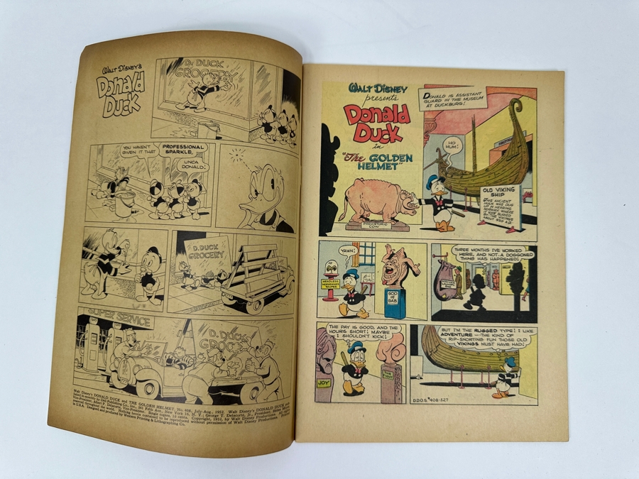 Vintage 1952 Dell Comics Four Color Walt Disney's Donald Duck And The Golden Helmet No. 408 Comic Book [Photo 5]