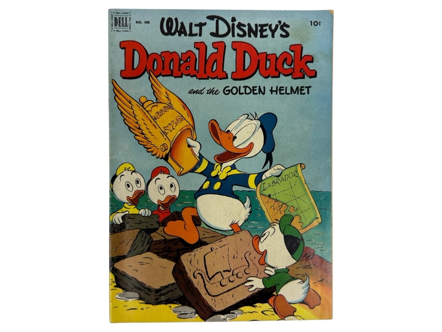 Vintage 1952 Dell Comics Four Color Walt Disney's Donald Duck And The Golden Helmet No. 408 Comic Book