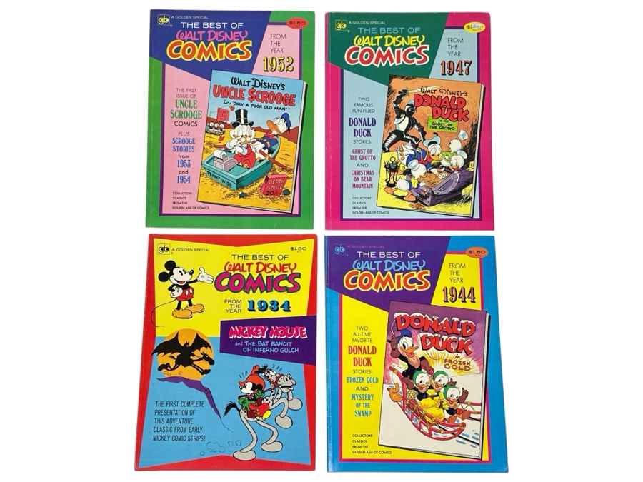 (4) Golden Special Comic Books The Best Of Walt Disney Comics From 1934, 1944, 1947 & 1952