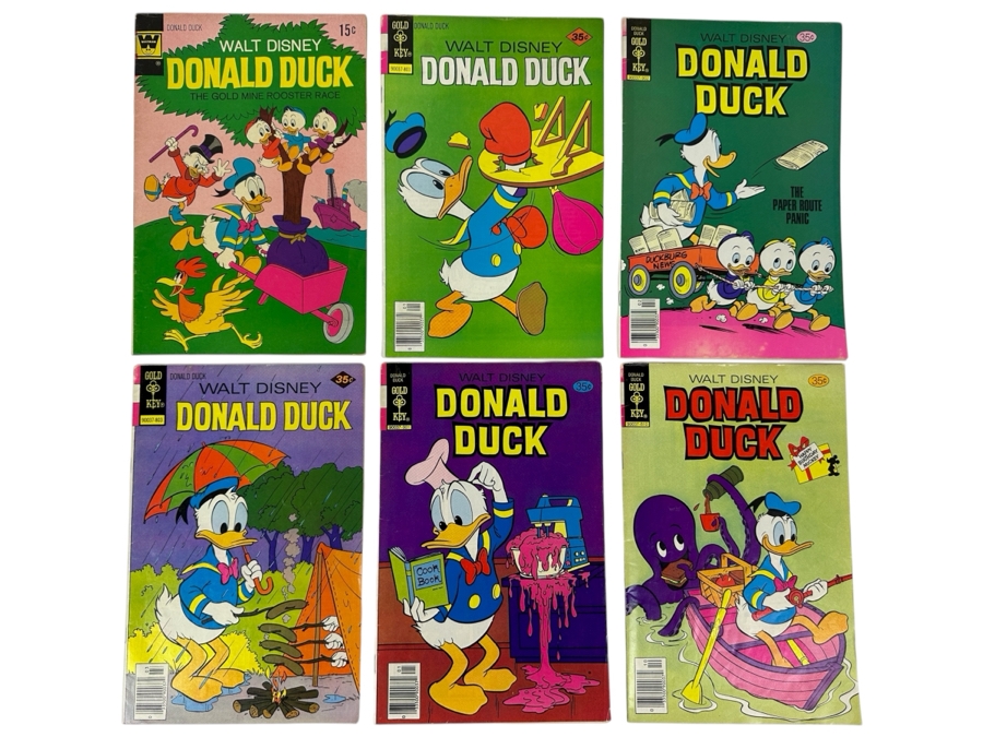 (6) Whitman / Gold Key Walt Disney Donald Duck Comic Books