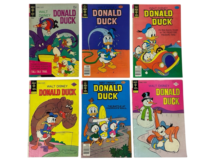 (6) Gold Key Walt Disney Donald Duck Comic Books