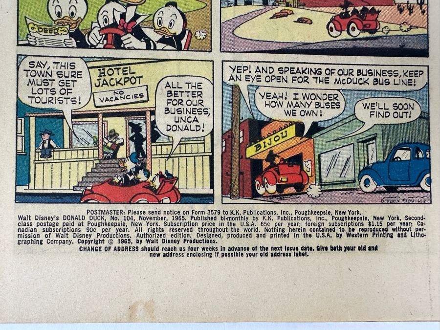 Vintage 1965 Gold Key Walt Disney's Donald Duck No. 104 Comic Book [Photo 9]