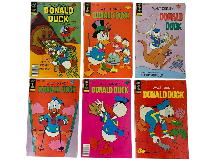 (6) Gold Key Walt Disney Donald Duck Comic Books
