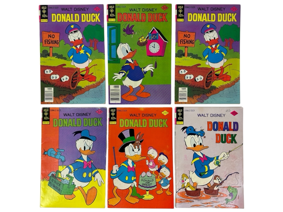 (6) Gold Key Walt Disney Donald Duck Comic Books