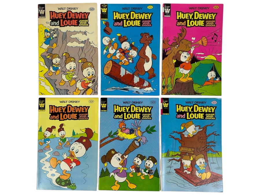 (6) Whitman Walt Disney Huey, Dewey And Louie Junior Woodchucks Comic Books	