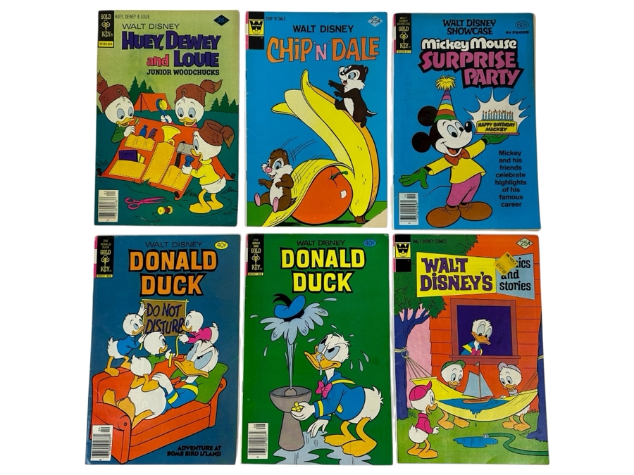 (6) Gold Key Comics / Whitman Walt Disney Comic Books