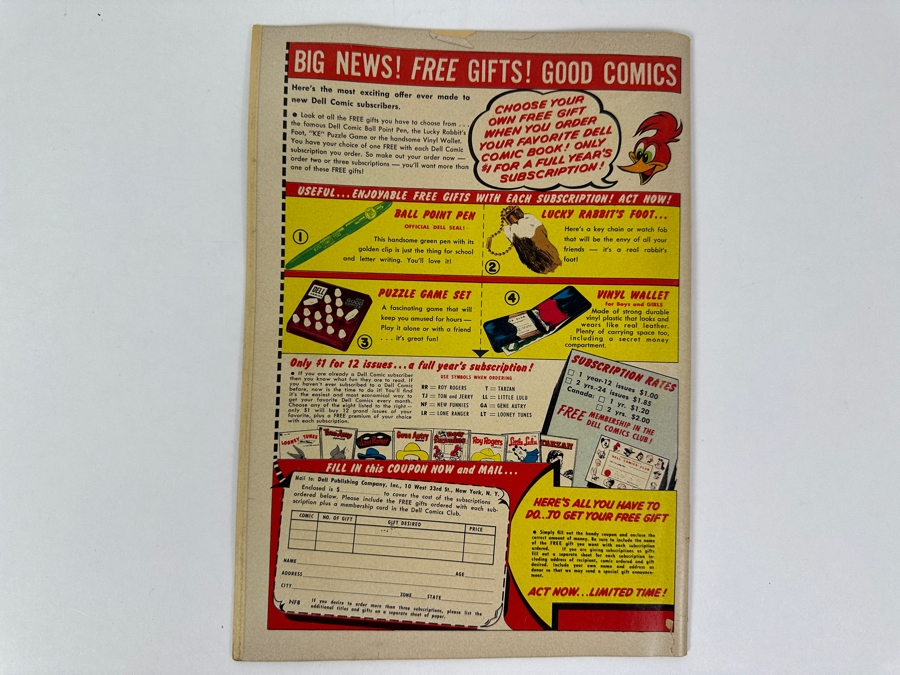 Vintage 1955 Dell Comics Walter Lantz New Funnies No. 222 Comic Book Woody Woodpecker [Photo 3]