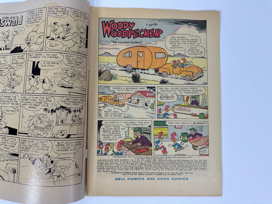Vintage 1955 Dell Comics Walter Lantz New Funnies No. 222 Comic Book Woody Woodpecker [Photo 5]