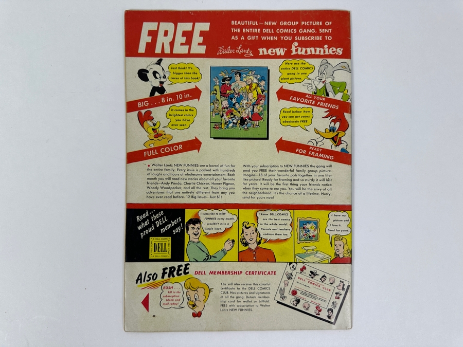 Vintage 1952 Dell Comics Walter Lantz New Funnies No. 180 Comic Book Woody Woodpecker [Photo 4]