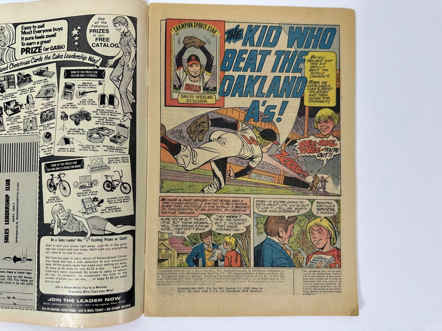 Vintage 1973 DC Comics Champion Sports No. 1 Comic Books [Photo 6]