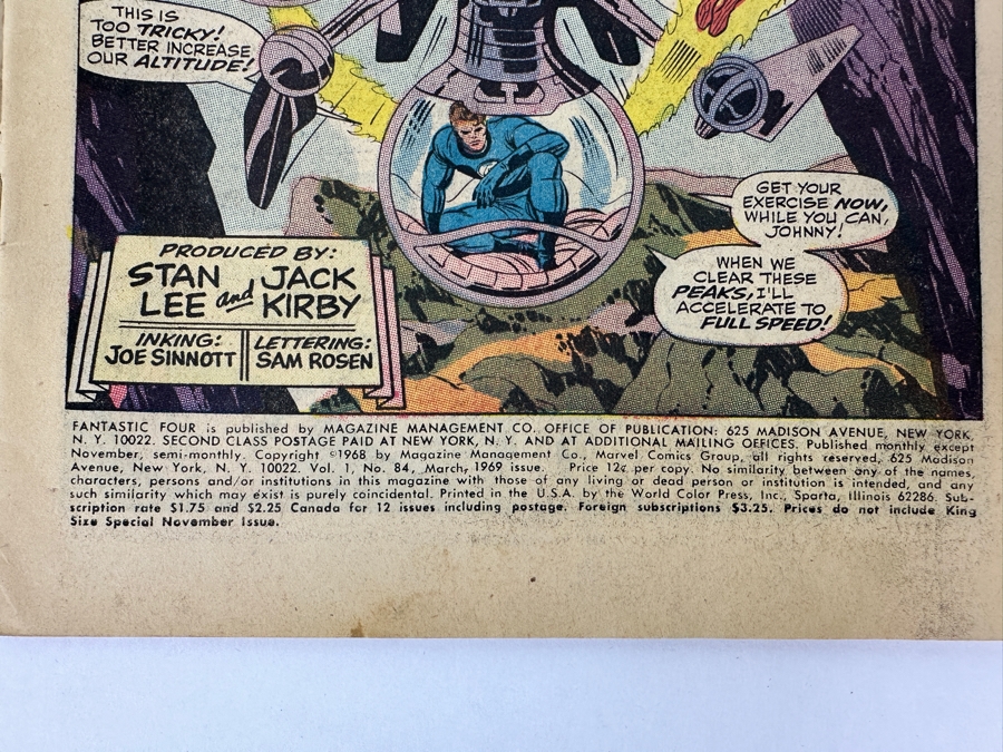 Vintage 1968 Marvel Comics Fantastic Four No. 84 Comic Book [Photo 7]