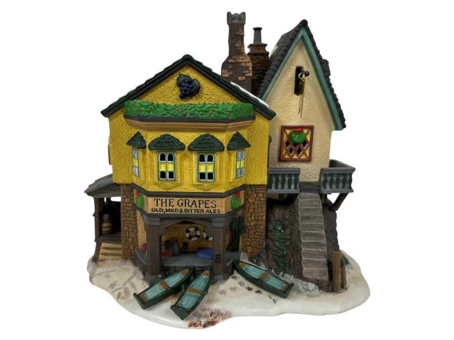 Limited Edition (Limited To 1996) Department 56 Heritage Village Collection Dickens' Village Series 'The Grapes Inn' 5th Edition, 1996 With Original Box