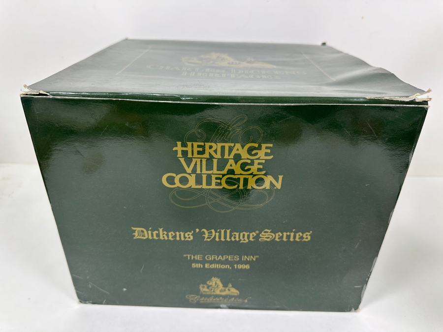 Limited Edition (Limited To 1996) Department 56 Heritage Village Collection Dickens' Village Series 'The Grapes Inn' 5th Edition, 1996 With Original Box [Photo 12]