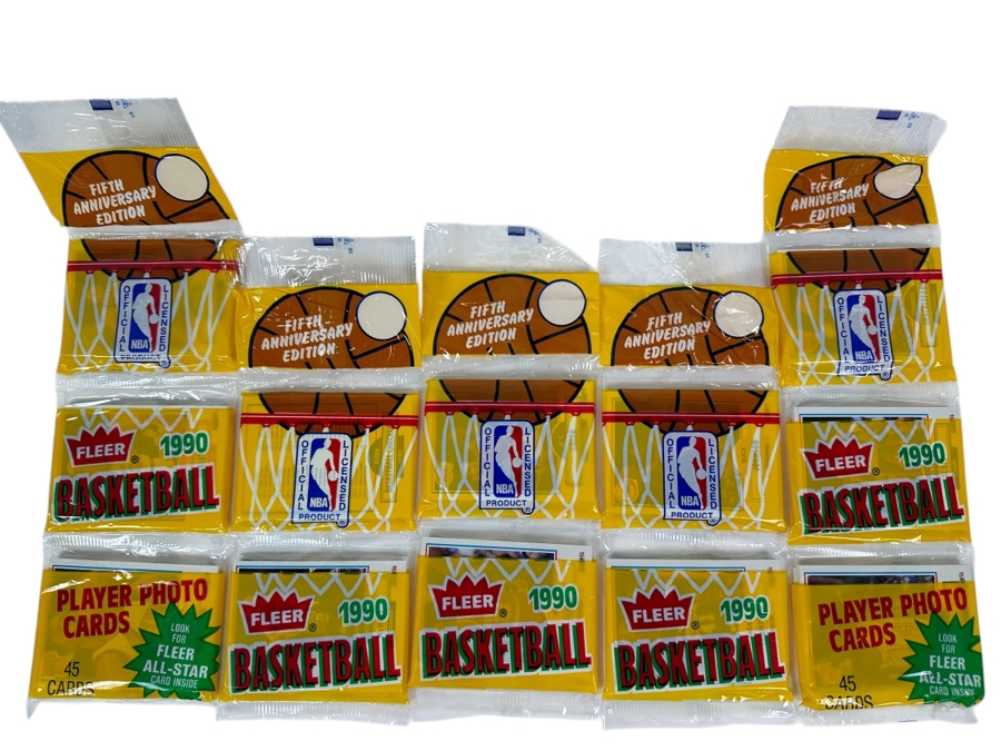 Fleer 1990 Factory Sealed Basketball Trading Cards Fifth Anniversary Edition