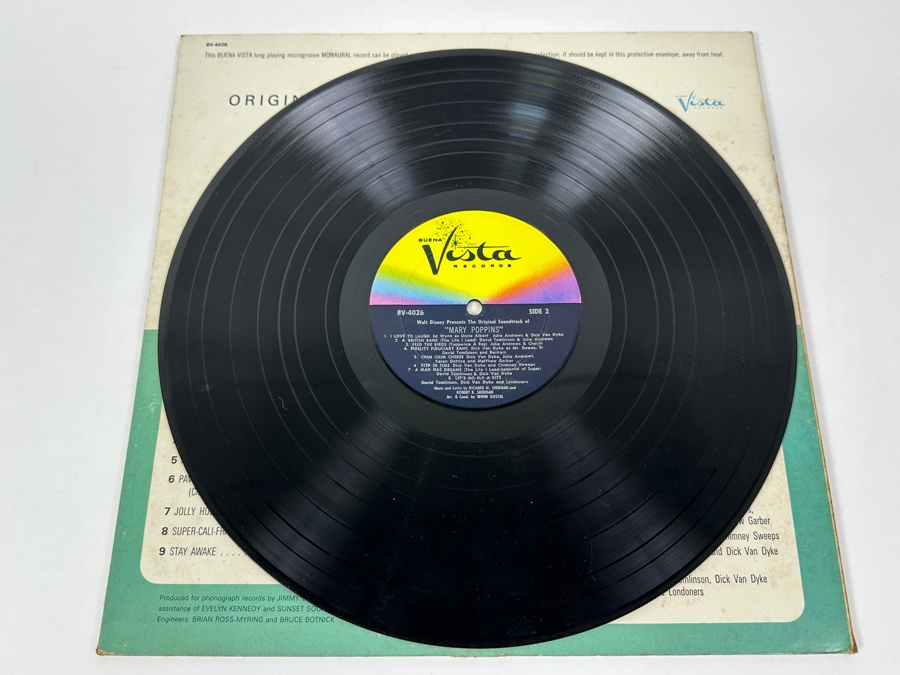 Walt Disney Original Soundtrack Of 'Mary Poppins' Gatefold Vinyl Record [Photo 6]