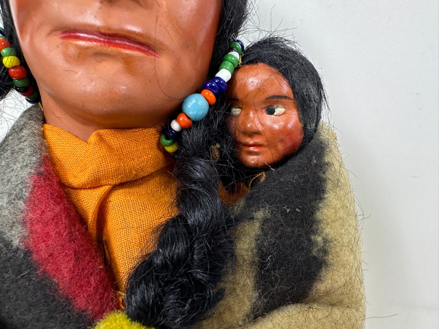 Vintage 1945 Handmade American Indian Doll From Albuquerque, New Mexico 13'H [Photo 4]